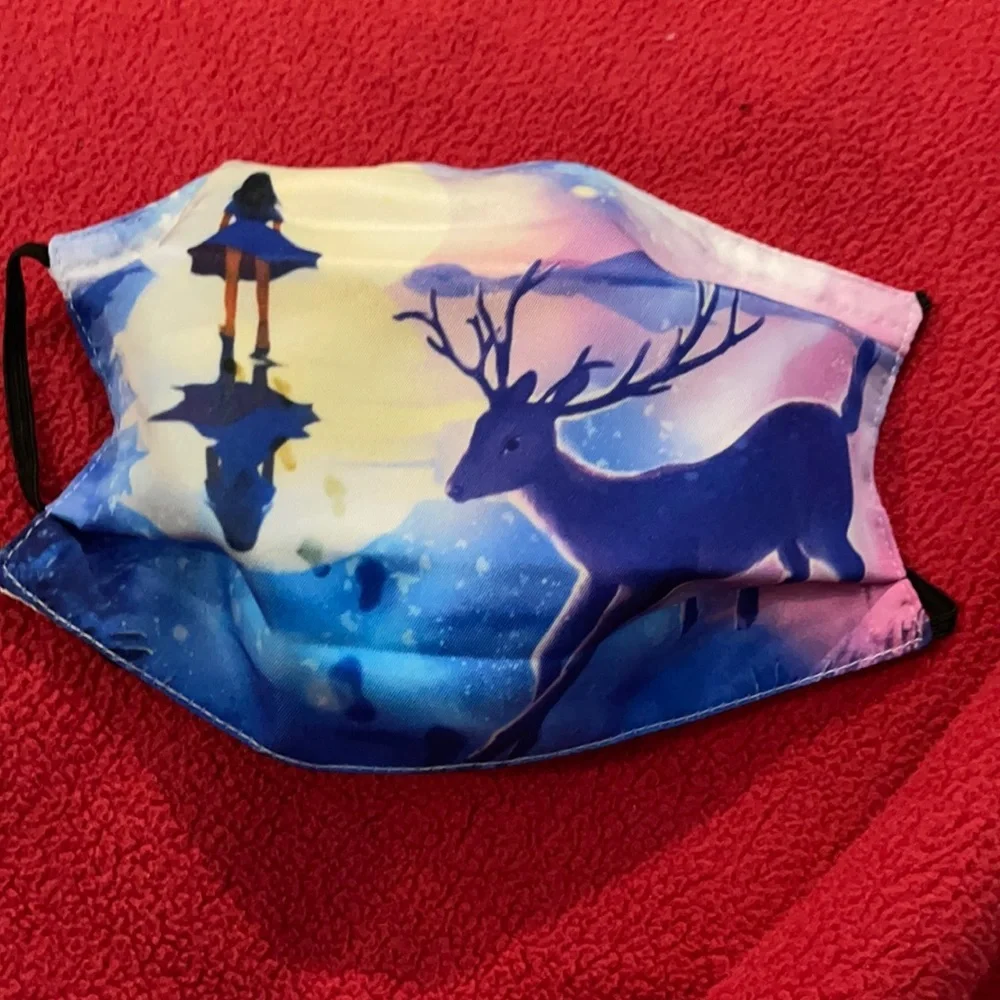 6/$20 New purple deer face mask